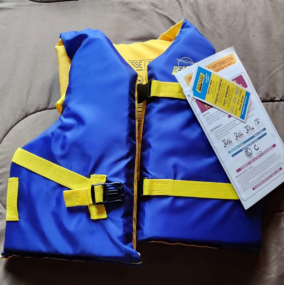 Kids Blue and Yellow Swim Vest